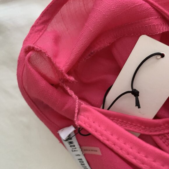 Figueroa and Flower Top Petite Medium 1/2 Sleeve Pink Floral Removable Cami NWT - Picture 12 of 12